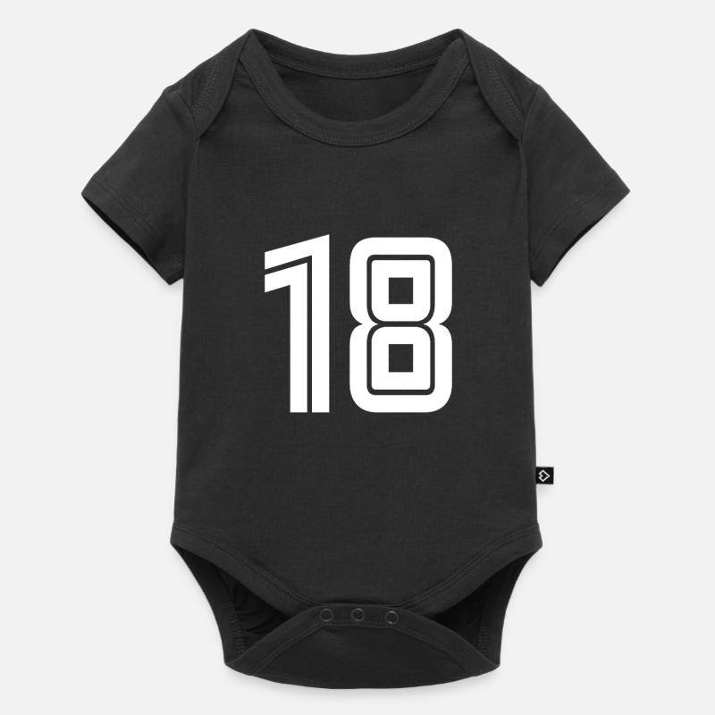 Maillot numéro 18 – Cadeau anniversaire 18 ans - Body à manches courtes Premium Bébé - noir
