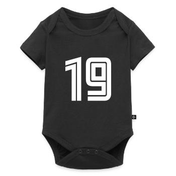 Maillot numéro 19 – Cadeau anniversaire 19 ans - Body à manches courtes Premium Bébé - noir - Devant