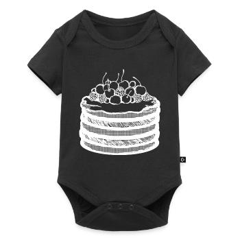 Kuchen Backen Bäcker Konditor - Baby Premium Kurzarmbody - Schwarz - Vorne