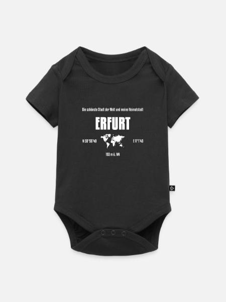 Erfurt schönste Stadt der Welt - Baby Premium Kurzarmbody - Schwarz