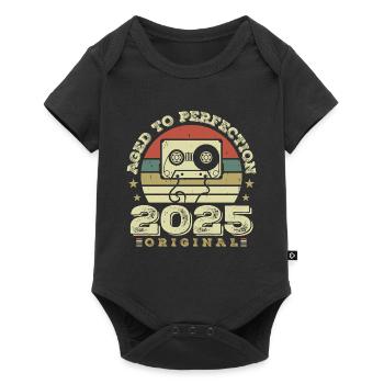 Originelle Vintage-Geschenkidee zum Jubiläum 2025 - Baby Premium Kurzarmbody - Schwarz - Vorne