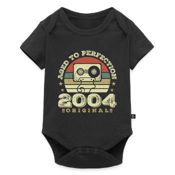 Original Vintage Jubiläumsgeschenkidee 2004 - Baby Premium Kurzarmbody - Schwarz - Vorne