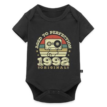 Original Vintage Jubiläumsgeschenkidee 1992 - Baby Premium Kurzarmbody - Schwarz - Vorne