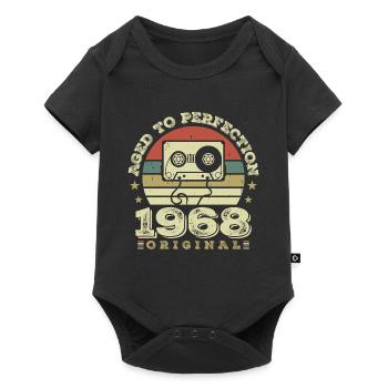 Original Vintage Jubiläumsgeschenkidee 1968 - Baby Premium Kurzarmbody - Schwarz - Vorne