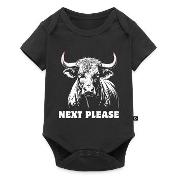 Taurus - Next please - proud, self-confident - Baby Premium short-sleeve bodysuit - black - Front