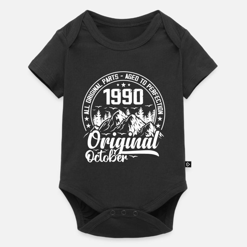 octobre 1990 Original:34 Ans Cadeau Anniversaire - Body à manches courtes Premium Bébé - noir