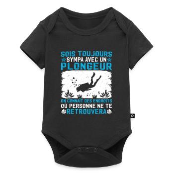 Sois toujours sympa avec un plongeur - Body à manches courtes Premium Bébé - noir - Devant