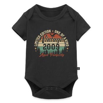 Vintage 2009 Retro 2009 Birthday Gift 2009 - Baby Premium short-sleeve bodysuit - black - Front