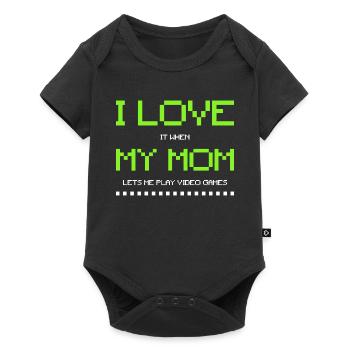 I Love My Mom - Gamer Teen Boys Funny Video Game - Body à manches courtes Premium Bébé - noir - Devant