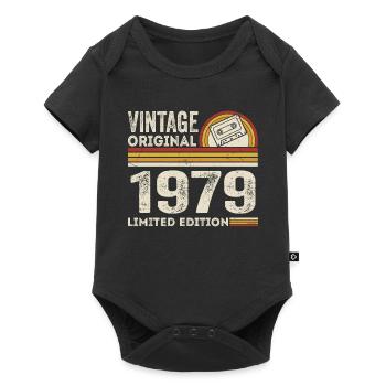 Vintage 1979 Cassette 1979 - 46th Anniversary 1979 - Baby Premium short-sleeve bodysuit - black - Front