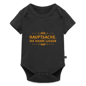 meine Haare sind die Hauptsache - Baby Premium Kurzarmbody - Schwarz - Vorne