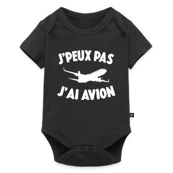 Je Peux Pas J'ai Avion Cadeau D'avion Pour Pilote - Body à manches courtes Premium Bébé - noir - Devant