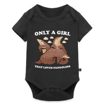 Seulement une fille qui aime pangolins pangolin - Body à manches courtes Premium Bébé - noir - Devant