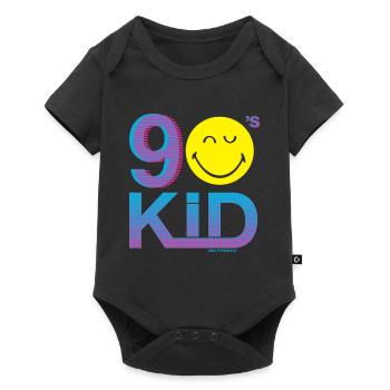 SmileyWorld 90s Kid - Body à manches courtes Premium Bébé - noir - Devant