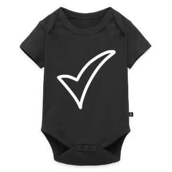 Haken Emoji Skizze Zeichnung weiß - Baby Premium short-sleeve bodysuit - black - Front