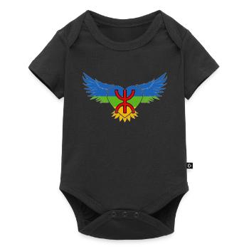 Aigle Amazigh Drapeau Imazighen Berbère Rif Kabyle - Body à manches courtes Premium Bébé - noir - Devant