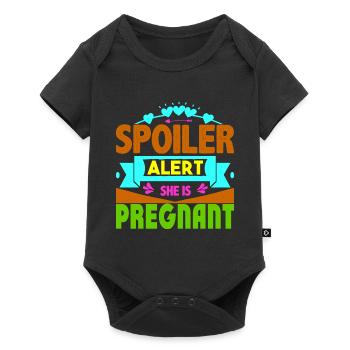 Mère Enceinte Bébé Nourrisson T-shirt Maman - Body à manches courtes Premium Bébé - noir - Devant