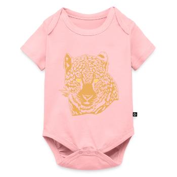 Jaguar Face Graphique Cool Big Cat Wild Animal Lover - Body à manches courtes Premium Bébé - rose - Devant