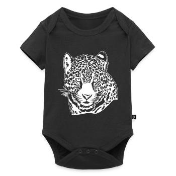 Jaguar Face Graphique Cool Big Cat Wild Animal Lover - Body à manches courtes Premium Bébé - noir - Devant