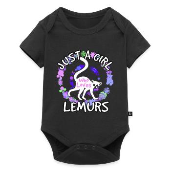 Cadeau Femmes Lémuriens - Body à manches courtes Premium Bébé - noir - Devant