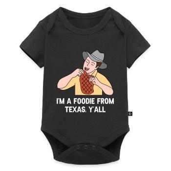 Foodie in Texas Design für stolze Texaner - Baby Premium Kurzarmbody - Schwarz - Vorne