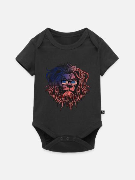 USA - Baby Premium Kurzarmbody - Schwarz