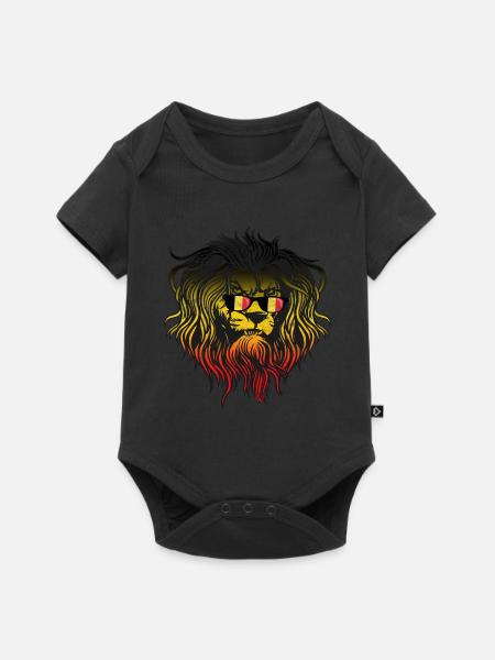 Belgien - Baby Premium Kurzarmbody - Schwarz