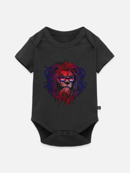 Kambodscha - Baby Premium Kurzarmbody - Schwarz