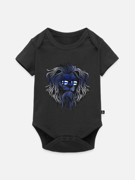 Finnland - Baby Premium Kurzarmbody - Schwarz