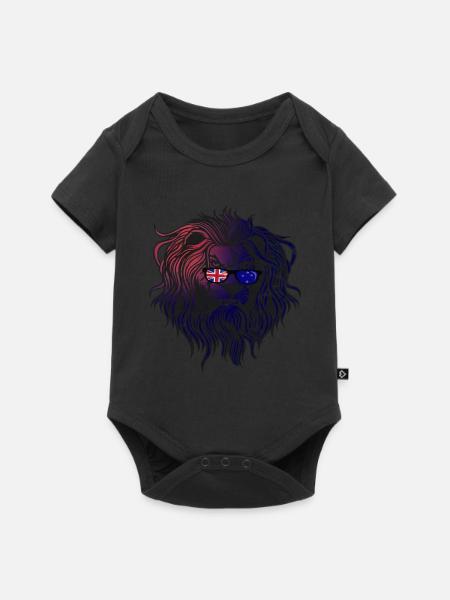 Neuseeland - Baby Premium Kurzarmbody - Schwarz