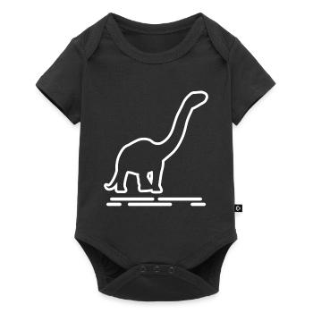 Brontosaurus Dino Gift - Baby Premium short-sleeve bodysuit - black - Front