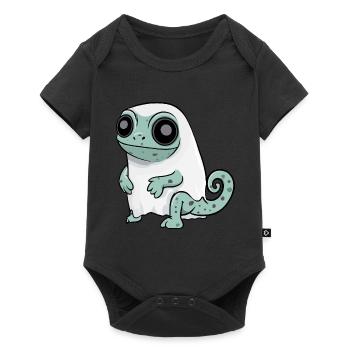 Chameleon Halloween Comic Geist - Baby Premium Kurzarmbody - Schwarz - Vorne