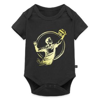 Joueurs de volley-ball - Body à manches courtes Premium Bébé - noir - Devant