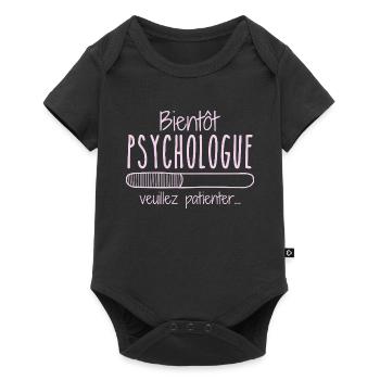 Métier Psychologue En Cours Bientôt Psychologue - Body à manches courtes Premium Bébé - noir - Devant