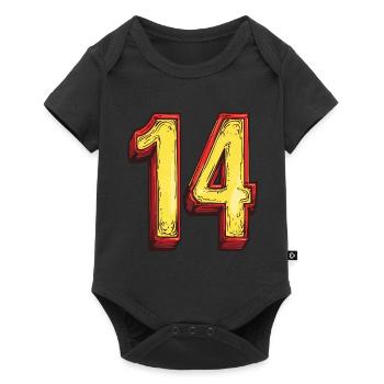 14 Number Colorful - Baby Premium short-sleeve bodysuit - black - Front