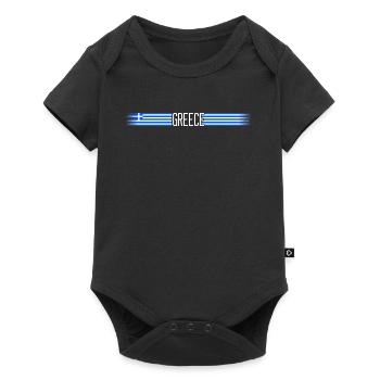 Greece Flag / Banner 004 AllroundDesigns - Baby Premium short-sleeve bodysuit - black - Front