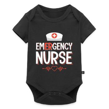 Infirmière infirmière - Body à manches courtes Premium Bébé - noir - Devant