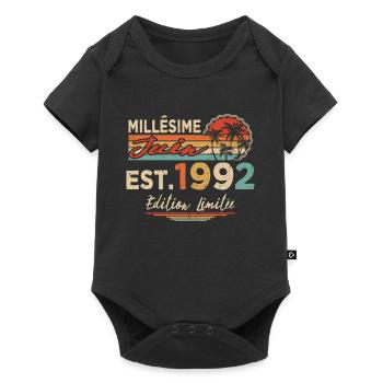Millésime Né(e) Juin 1992 Cadeau Anniversaire - Body à manches courtes Premium Bébé - noir - Devant