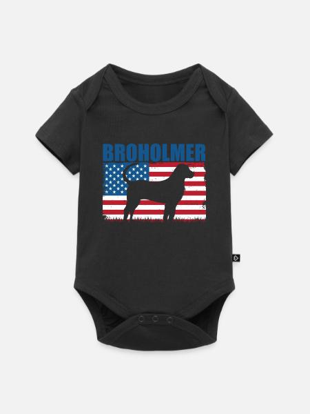 Broholmer - Baby Premium Kurzarmbody - Schwarz