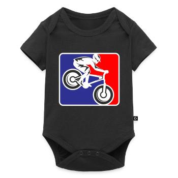 VTT Vélo de descente | Les couleurs peuvent être changées - Body à manches courtes Premium Bébé - noir - Devant
