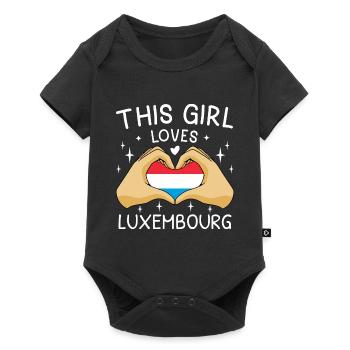 Drapeau luxembourgeois Drapeau luxembourgeois Accueil - Body à manches courtes Premium Bébé - noir - Devant