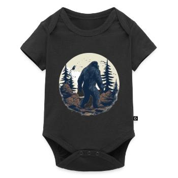 Sasquatch Myth Gift Vintage Nature Bigfoot - Baby Premium short-sleeve bodysuit - black - Front