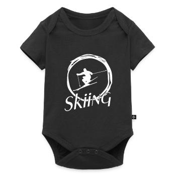 skiing - Baby Premium Kurzarmbody - Schwarz - Vorne