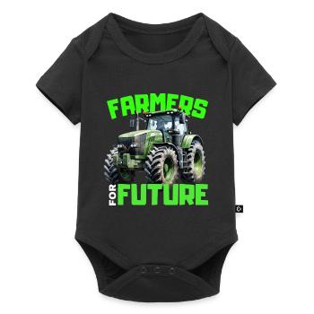 Bauern für die Zukunft Spruch Bauern Demo Proteste - Baby Premium Kurzarmbody - Schwarz - Vorne