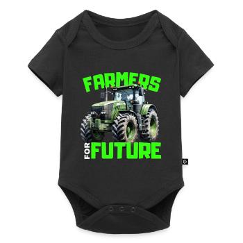 Bauern Demo Proteste 2024 Spruch Farmers for Futur - Baby Premium Kurzarmbody - Schwarz - Vorne