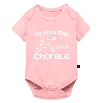 Je Peux Pas J'ai Chorale - Body à manches courtes Premium Bébé - rose - Devant