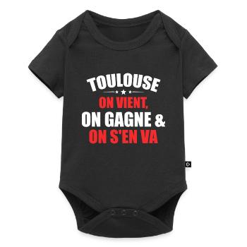 Rugby Toulouse Humour Cadeau Supporter - Body à manches courtes Premium Bébé - noir - Devant