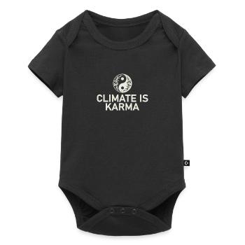 Climate is Karma Yin & Yang Nature - Environmental Protection - Baby Premium short-sleeve bodysuit - black - Front