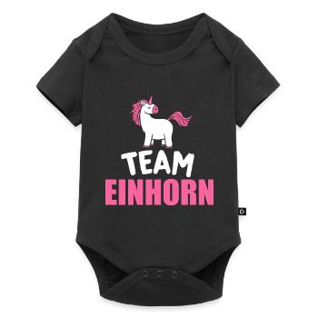 Team Einhorn JGA Junggessellenabschied - Baby Premium Kurzarmbody - Schwarz - Vorne