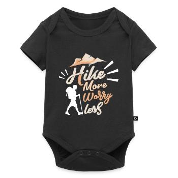 Randonnée plus - s'inquiéter moins - Body à manches courtes Premium Bébé - noir - Devant